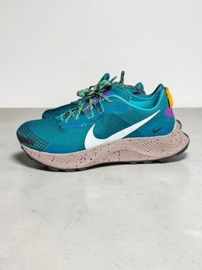 🌻EUC Nike Pegasus Trail 3 Mystic Teal Running Shoes React Foam Trail Sneaker 10
